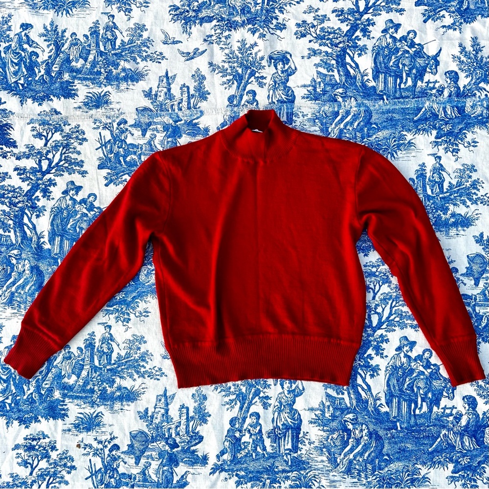 Vintage Claude Montana 100% Wool Mock Neck Sweater